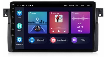 RADIO GPS ANDROID NAWIGACJA BT BMW E46 1998-2005 WIFI CARPLAY 2GB 64GB