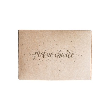 Pudełko na zdjęcia odbitki 13x18 PIĘKNE CHWILE kraft eco brązowe opakowanie