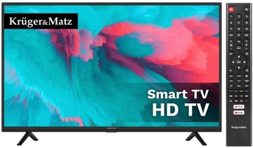 TELEWIZOR SMART TV NOWY MODEL DVB-T2 HEVC KRUGER MATZ S6 32''