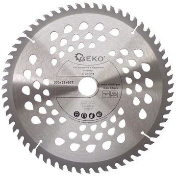 TARCZA DO DREWNA Z WĘGLIKIEM 300x32x60T WIDIOWA PIŁA 300MM