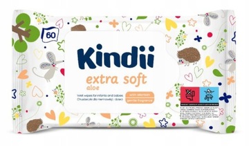Влажные салфетки Kindii Extra Soft с алоэ 24x60