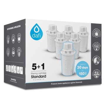 6 фильтров WATER для кувшина Classic DAFI Crystal