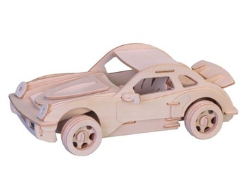 Samochód Porsche składanka drewniana 3D P066a