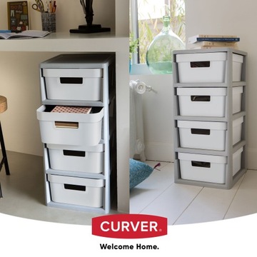 CURVER 239404 КНИЖНЫЙ ШКАФ С 4 ЯЩИКАМИ 4X11L INFINITY