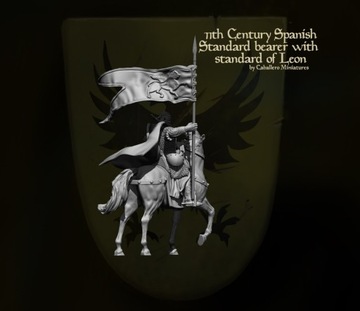 Знаменосец со штандартом Леона Кабальеро
