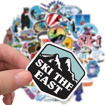 ZESTAW NAKLEJEK STICKERBOMB MIX SNOWBOARD 50 szt
