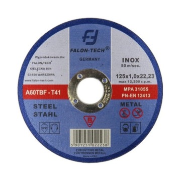 TARCZE TARCZA DO CIĘCIA METALU INOX 125x1,2 10 SZT