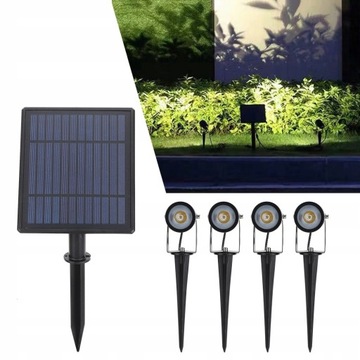 Алюминиевый сплав 4LED солнечный точечный светильник водонепроницаемый
