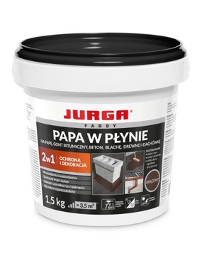 Жидкая краска Papa для металлочерепицы КОРИЧНЕВАЯ 1,5 кг ЮРГА