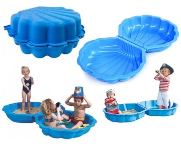 БОЛЬШАЯ ПЕСОЧНИЦА для бассейна 2в1, пластиковая оболочка XL, закрытая, 2 шт. 25 кг