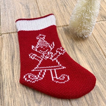 РОЖДЕСТВЕНСКИЕ носки для подарков, камин, 6 шт, 20 см