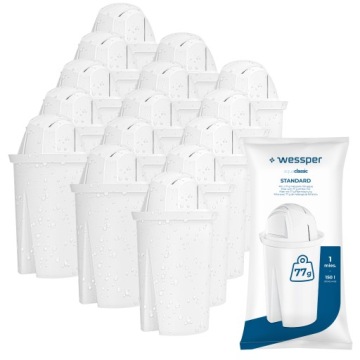 15 x Filtr Wessper aquaclassic pro skleněnou filtrační konvici Dafi, náhrada