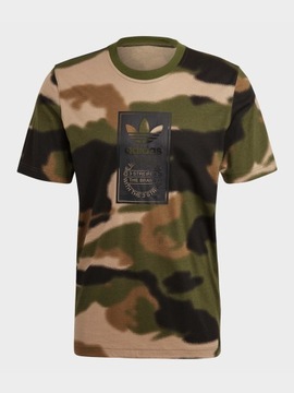 T-shirt Męski adidas GN1863 CAMO AOP TONGUE Zielony M