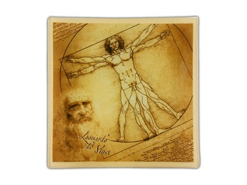 Talerz dekoracyjny da Vinci Człowiek Witruwiański