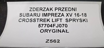 NÁRAZNÍK PŘEDNÍ SUBARU IMPREZA XV 16-18 CROSSTREK