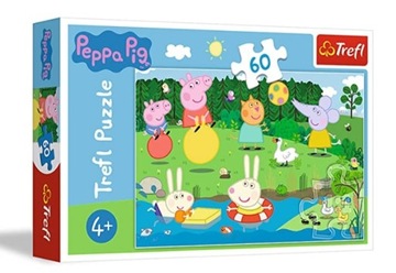 Puzzle 60 Świnka Peppa Wakacyjna zabawa TREFL