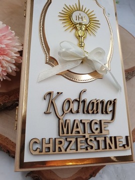 Podziękowanie dla CHRZESTNYCH, gości, Pierwsza Komunia Święta, RÓŻANIEC