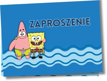 ZAPROSZENIA URODZINOWE SPONGEBOB 15x10cm