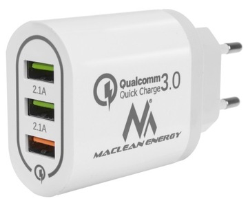 Szybka Mocna ładowarka sieciowa Telefonu Smartfon 3xUSB Quick Charge 3.0