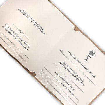 ECO LASER CUT Пригласительные на Первое Причастие, 10 шт.