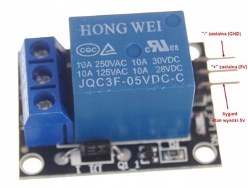 Релейный модуль 5В KY-019 230В 10А Arduino