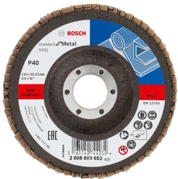 Listkowa tarcza szlifierska X431 Bosch 115mm P40