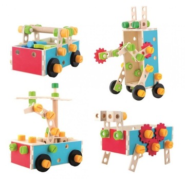 Отличный набор DIY Деревянный Чемодан Woody Tools для детей