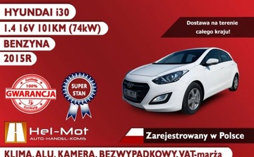 Hyundai i30 II Wagon 1.4 CVVT 100KM 2015 Hyundai i30 Klima, Alu, Kamera cofania, Sprowadzony i zarejestrowany w Pol, zdjęcie 2