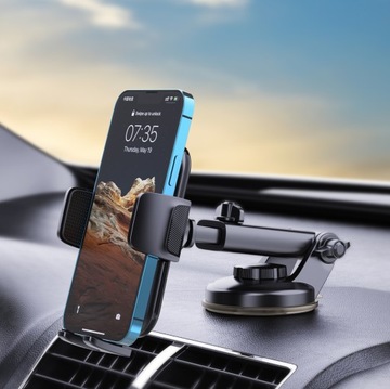 MOCNY REGULOWANY UCHWYT SAMOCHODOWY DO AUTA NA TELEFON SZYBĘ KOKPIT SAMSUNG