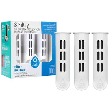 Wkład filtrujący do butelki DAFI SOFT filtr 3 szt