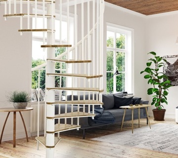 Лестница винтовая, металл MINKA Switch/Бук, диаметр 120 см