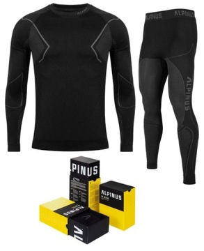 Мужское нижнее белье Alpinus Thermoactive Active Base Layer Set чёрное XL