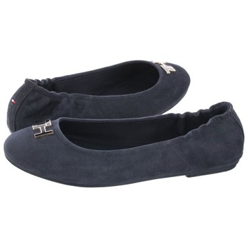 Buty Baleriny Zamszowe Damskie Tommy Hilfiger Hardware Ballerina