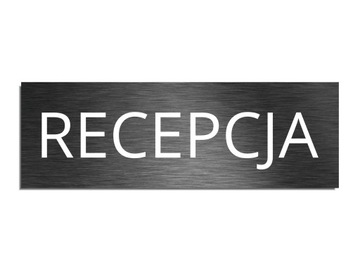 Tabliczka na drzwi RECEPCJA samoprzylepna 6,5x20cm