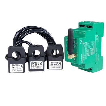 ZAMEL Monitor Счетчик тока электроэнергии Wi-Fi 3F+N SUPLA 3-фазный