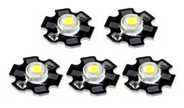 DIODA Power LED 1W Epistar 4500K na PCB - 5sztuk