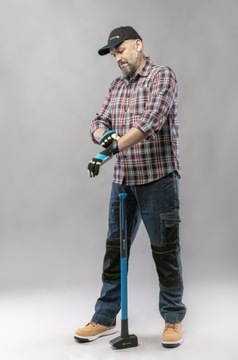 ЭЛАСТИЧНЫЕ МУЖСКИЕ РАБОЧИЕ БРЮКИ ДЖИНСЫ-КАРГО СТРЕЙЧ, много карманов