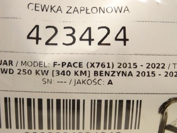 CÍVKA ZAPALOVACÍ JAGUAR F-PACE DX23-12A366-AC 3.0 340KM