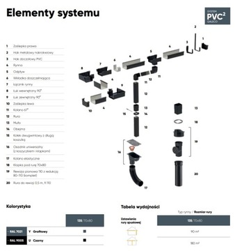 Крючок-крюк ПВХ 135 Galeco PVC2 Графит