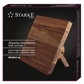 Магнитная деревянная подставка для ножей Starke Pro