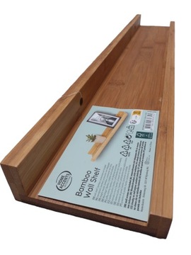 BAMBUSOWA WISZĄCA PÓŁKA NA ZDJĘCIA 57x10x3,5cm CIE