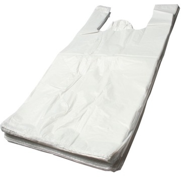 REKLAMÓWKI FOLIOWE JEDNORAZOWE TORBY HDPE MOCNE 30×55 cm 170 szt. 11µ BIAŁE