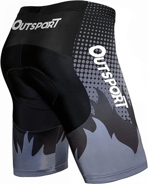SPODENKI ROWEROWE MĘSKIE Z WKŁADKĄ 3XL ODDYCHAJĄCE SPORTOWE