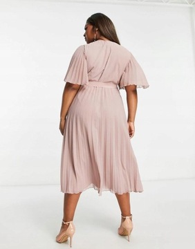 Asos Curve fcp KOPERTOWA SUKIENKA PLISOWANA XXL NG7