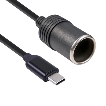Портативный преобразователь кабеля USB C в прикуриватель