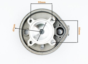 КОМПЛЕКТ ЦИЛИНДР + ГОЛОВКА. 2T 70CCM (47 мм) - ЖИДКОСТЬ - AM6 MINARELLI, YAMAHA, PEU