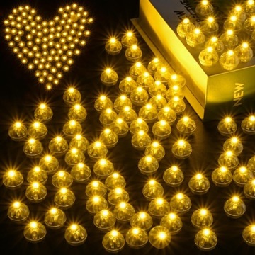 LAMPY Z BALONÓW LED, 100 SZT. MINI LAMPIONÓW LED, MINIATUROWE ŚWIATŁA LED