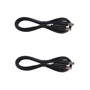 2 szt. Kabel DC na DC 5,5 * 2,1 MM z wtyczką Kabel zasilacza do diod LED, CCTV 2 m