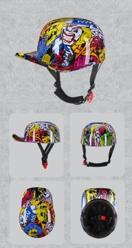 Nowa czapka z daszkiem w stylu retro Kask Harley okulary maska na twarz