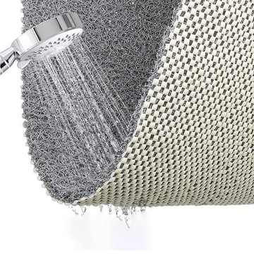 ПРОТИВОСКОЛЬЗЯЩИЙ КОВРИК ДЛЯ ДУША С ДРЕНАЖНЫМИ ОТВЕРСТИЯМИ, БЫСТРОСЫХАЮЩИЙ